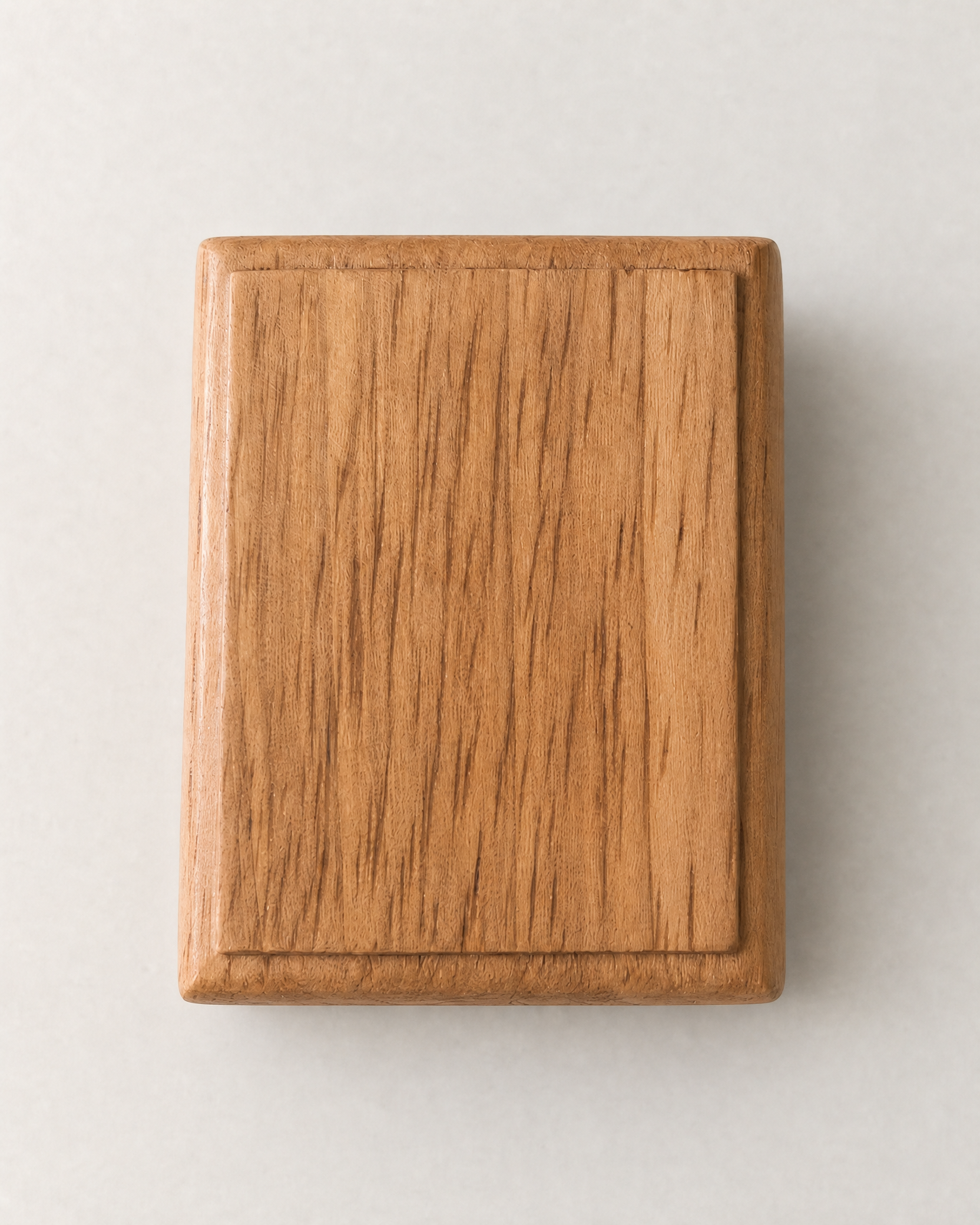 Customer original wooden sample with a rounded edge and recessed face panel.